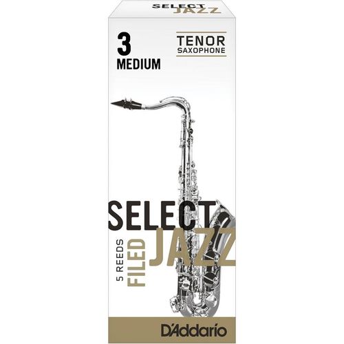 Palheta 3 Medium "Select Jazz Filed - D'Addario", Sax Tenor, unid.