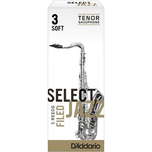Palheta 3 Soft "Select Jazz Filed - D'Addario", Sax Tenor, unid.