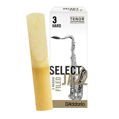 Palheta 3 Hard "Select Jazz Filed - D'Addario", Sax Tenor, un.