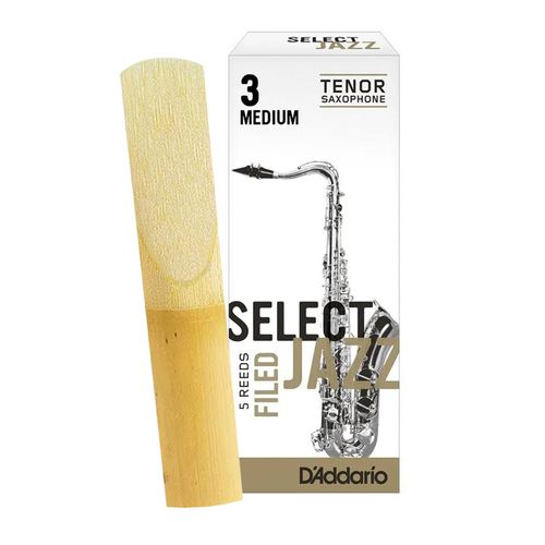 Palheta 3 Medium "Select Jazz Filed - D'Addario", Sax Tenor, unid.