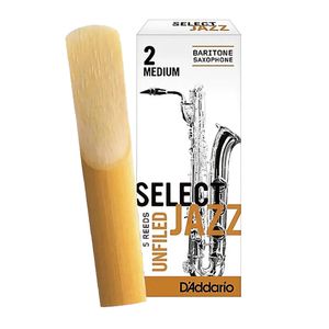 Palheta 2 Medium "Select Jazz Unfiled - D'Addario", Sax Barítono, un.