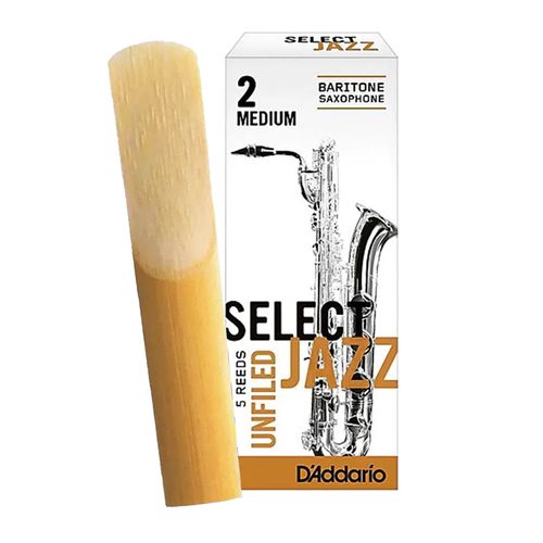 Palheta 2 Medium "Select Jazz Unfiled - D'Addario", Sax Barítono, unid.