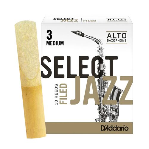 Palheta 3 Medium "Select Jazz Filed - D'Addario", Sax Alto, un.