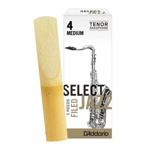 Palheta 4 Medium "Select Jazz Filed - D'Addario", Sax Tenor, un.