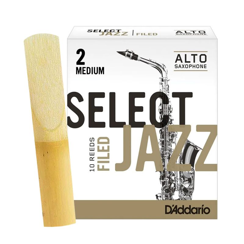 2 x Palheta Sax Alto - DADDARIO Select Jazz Filed - 2.0 Hard