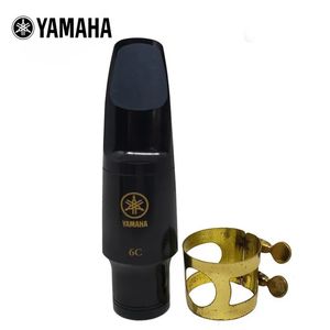 Boquilha Sax Tenor 6C Yamaha Standard c/ abraçadeira de metal laqueada - seminovo