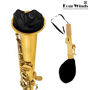 Kit de Panos Para Limpeza de Sax Soprano Curvo ou Reto (tudel destacável) & Pano de Limpeza do Tudel