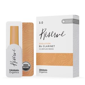 Palheta 3.0 "Reserve Evolution - D'Addario" Organic, Clarinete, un.