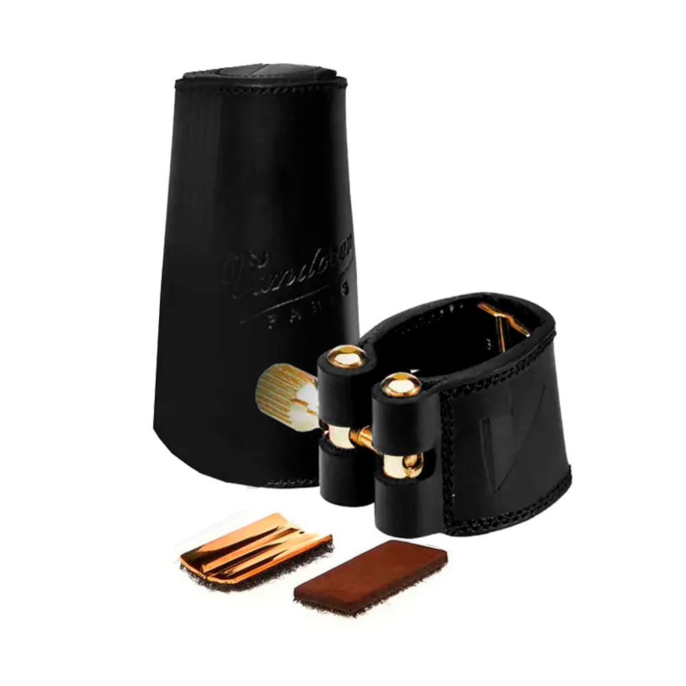 Vandoren LC24P Ligature en cuir pour Clarinette Basse