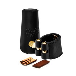Abraçadeira Couro Vandoren, para Sax Alto, com cobreboq. de couro