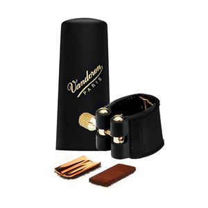 Abraçadeira Couro Sax Soprano, Vandoren. Com cobreboq. plástico