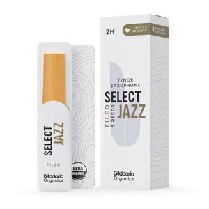 Palheta 2 Hard "Select Jazz Filed - D'Addario" Organic, Sax Tenor, un.