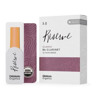 Palheta 3.0 "Reserve Classic - D'Addario", Organic, Clarinete Bb, un.