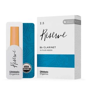 Palheta 2.5 "Reserve - D'Addario" Organic, Clarinete Bb, un.